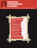 Recherches amérindiennes au Québec, v. XLVI, no 02-03, 2016